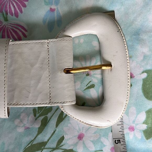 Vintage 80s Donna Karan BIG Leather Belt - Picture 13 of 14